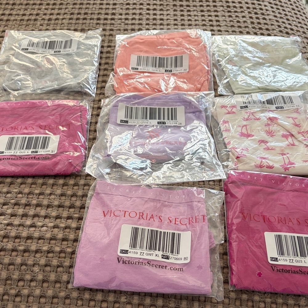 Victoria's Secret Panty Collection - Pink, Purple, Gray, White 8PAIRS TOTAL